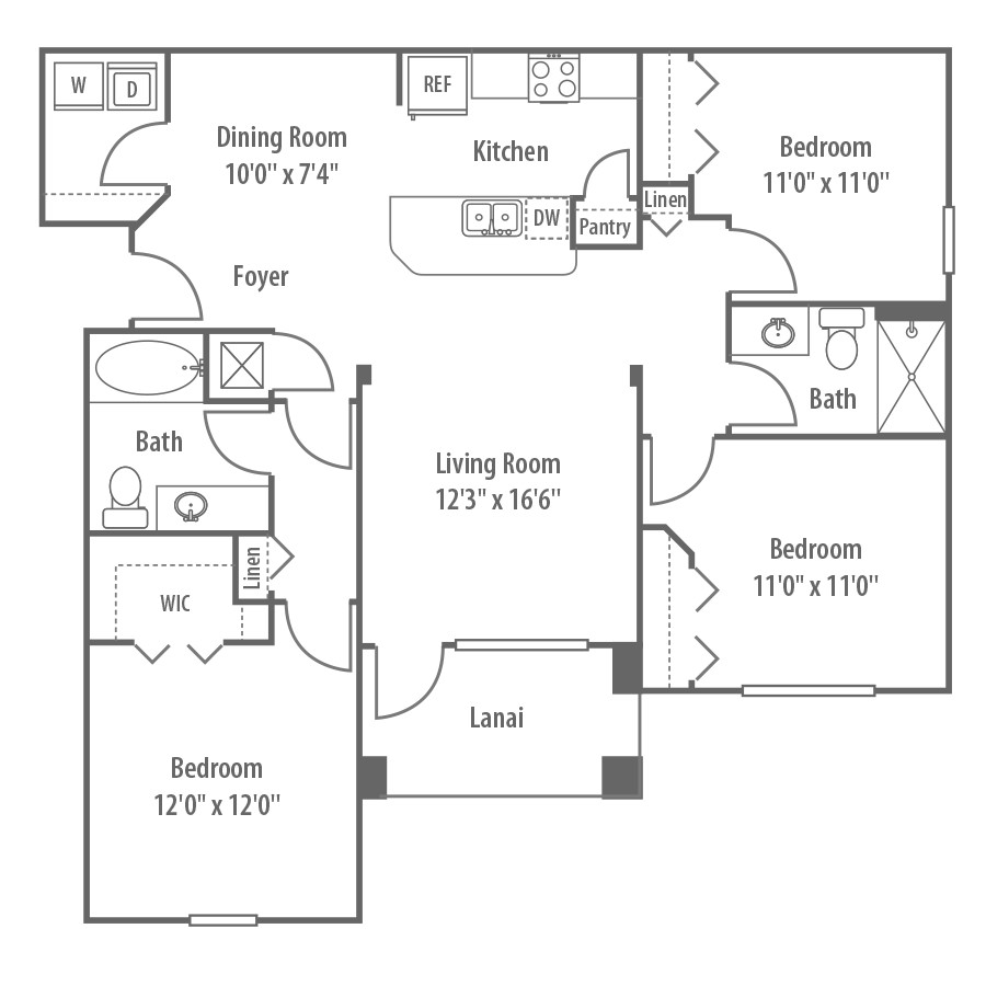 Pelican 3 bed 2 bath